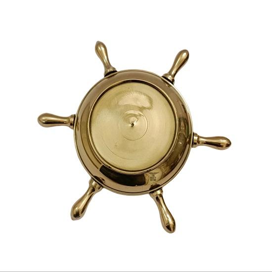 Nautical Brass Wheel Design Amazing Design Handcrafted Ashtray Classy Look For Home, Office Bar Table Collectible Decorative