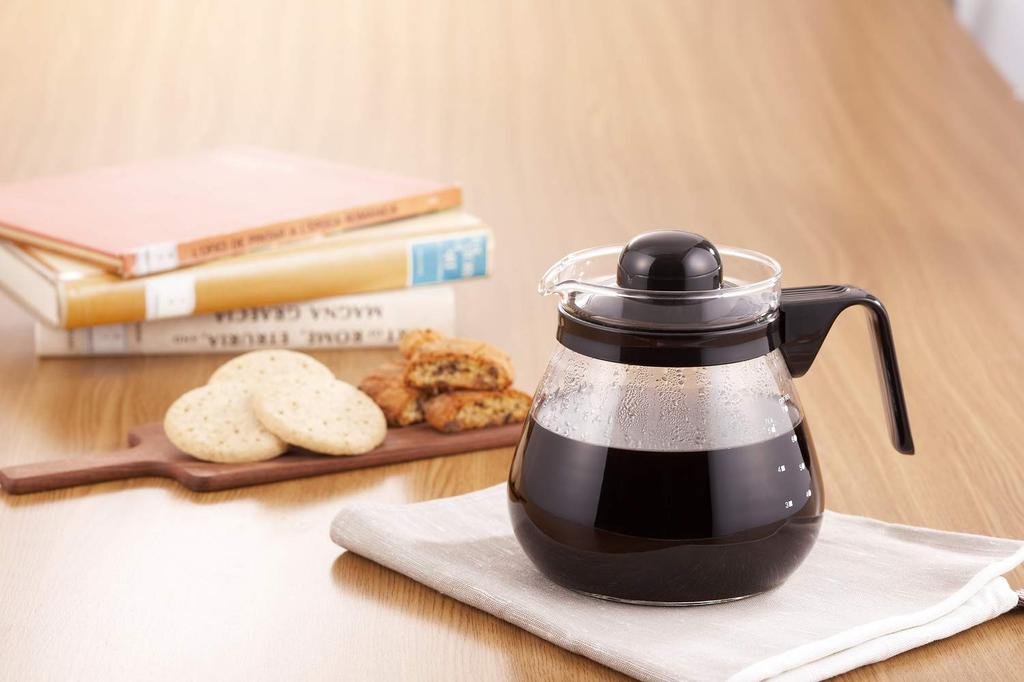 iwaki Heat-resistant Glass Coffee Drip Pot Range Black 1L Coffee 1000 KT7966-BK2