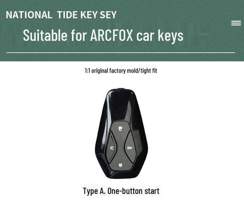 BAIC ARCFOX S/T Suede Key Case with Buckle - Protective Key Shell
