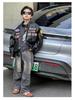Herbst 2025 Trendige Jungen-Jacke aus besticktem PU-Leder - Retro-Stil-Unisex-Oberbekleidung