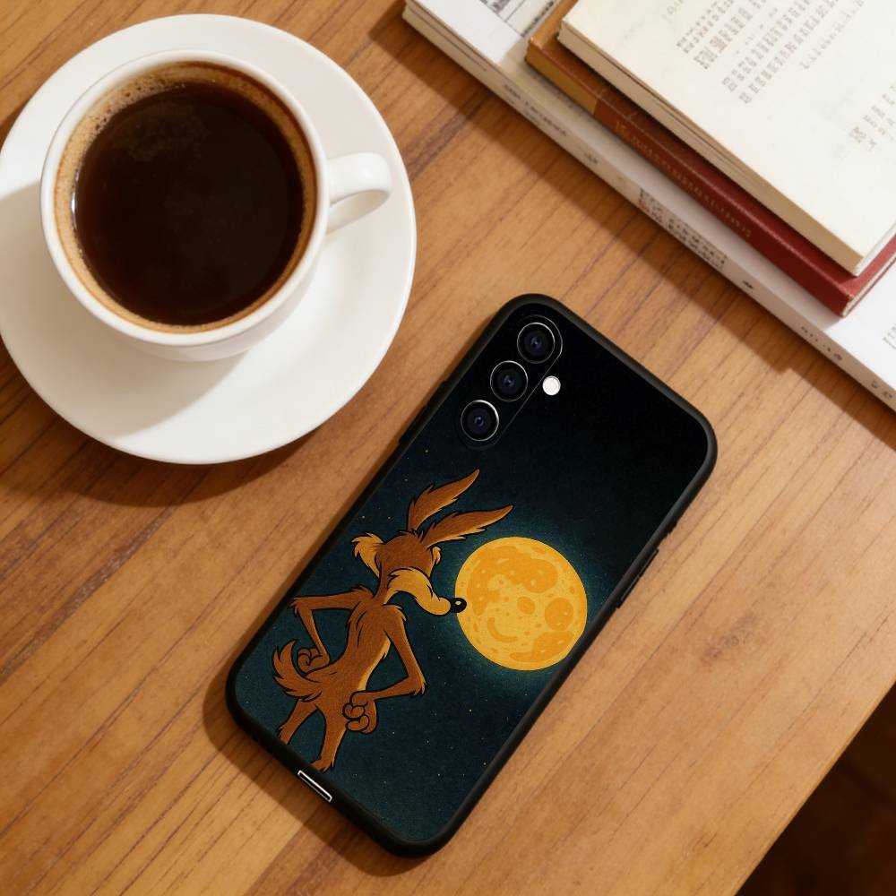 Road Runner W-Willy C-Coyote Phone Case For Samsung Galaxy A73,A72,A71,A70,A53,A52,A51,Others Soft Black Cover Samsung a30 a20
