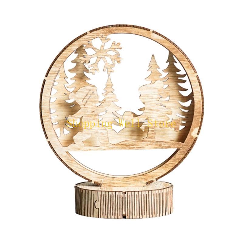 Светодиодный Рождественский Орнамент KX4B, Светодиодный Ночник для Праздничной Атмосферы