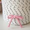 1Pc With Lid Practical Grass Weaving Delicate Desktop Storage Fashion Bow Storage Box Cotton Thread