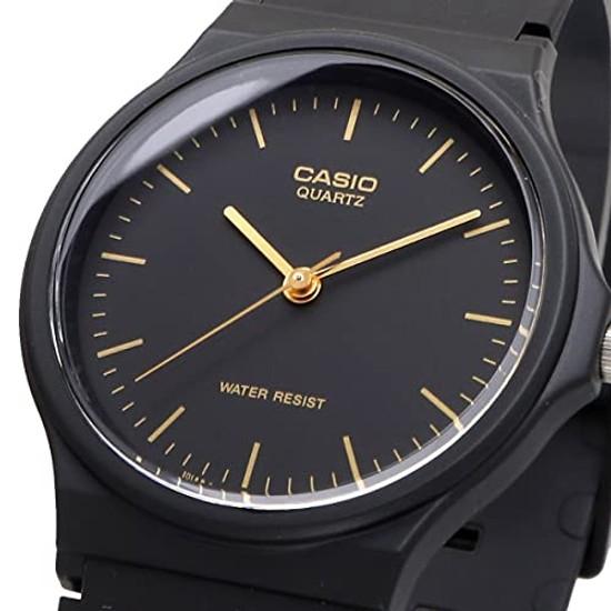 CASIO Analogowy Zegarek na Rękę Chipkashi Tani MQ-24-1EL Pasek Uretanowy Unisex Czarny x Złoty Model Zagraniczny