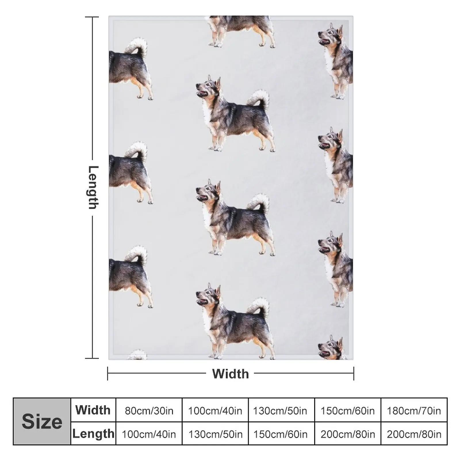 Swedish Vallhund Dog Throw Blanket Single Blanket Thermal Blankets For Travel Quilt Blanket Loose Blanket 75cmx90cm серый