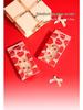 3D Heart Glitter Valentine's Day Almond Nails