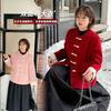 Large Size Women's Clothing New Chinese New Year Red Engagement Double-sided Woolen Coat Winter Wool Jacket 413840