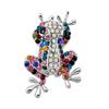 Fashion Women Frog Rhinestone Inlaid Brooch Pin Clothes Decoration Jewelry Gift