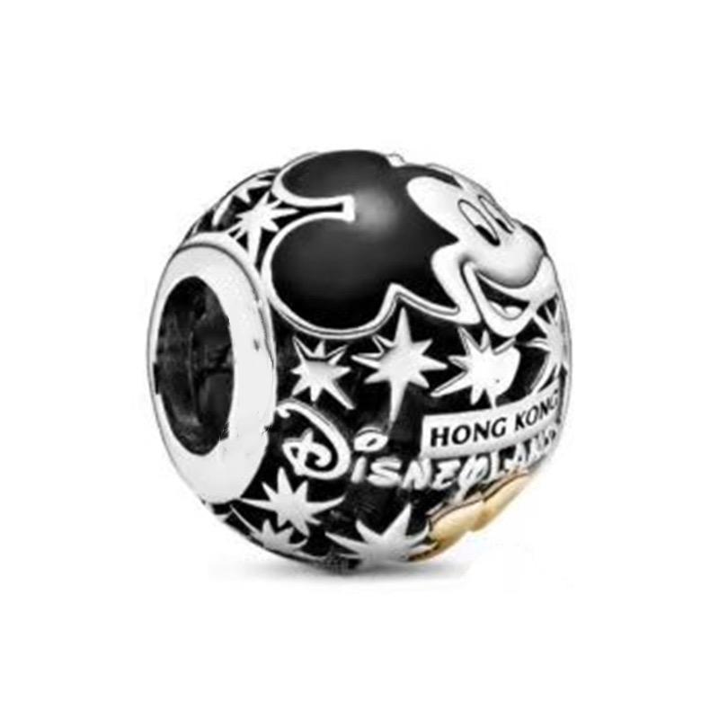 Mini Copper Mickey Mouse Hairband Car Safety Chain Clip Charm Bead Fit For Original Bracelet Diy Women'S Jewelry