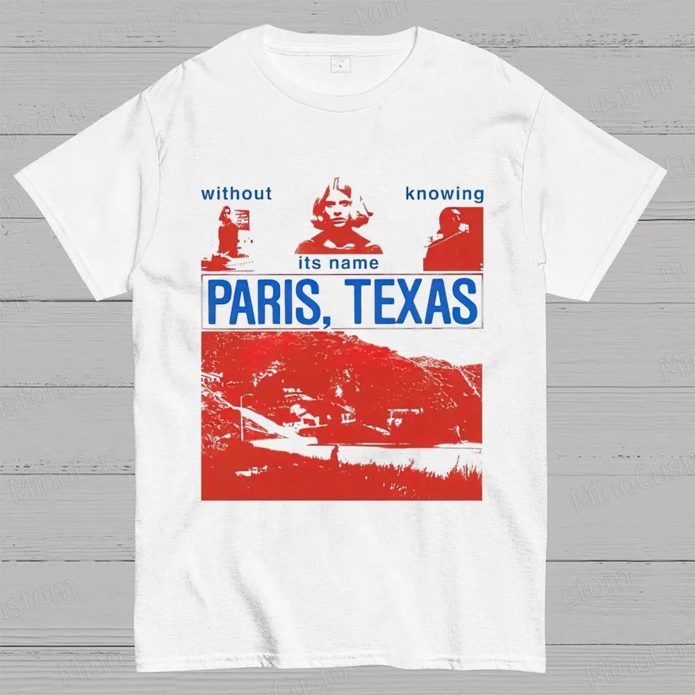 Klasyczny horror z lat 90. Paris Texas Graficzny Nadruk Koszulka Vintage Spierana Bawełna Męska Damska Letnia Streetwear Oversize Nowe Koszulki