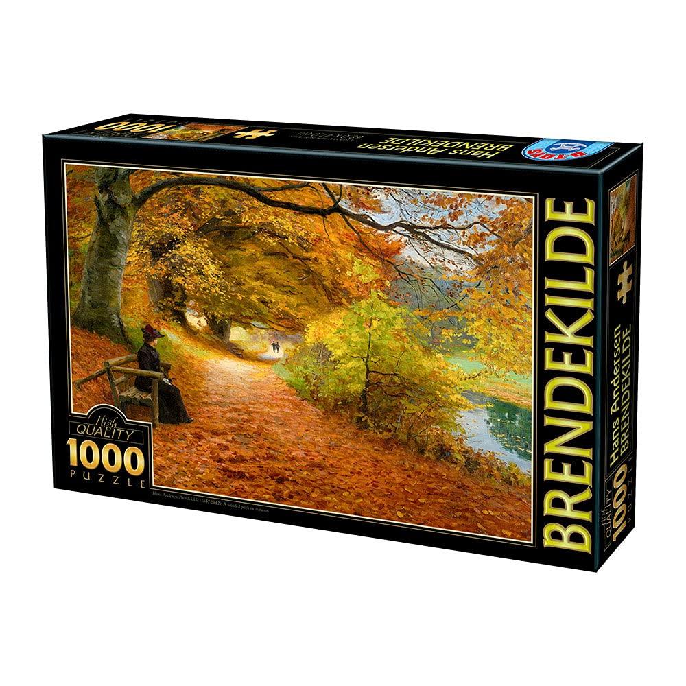 

D-Toys 1000-piece jigsaw puzzle, 72795-BR02, Hans Andersen Brendekilde: A Wooded Path in Autumn, 47 x 68 cm