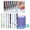 4Pieces Cartoon Gel Pen with Pen Refills and Eraser Erasable Gel Pen 0.5mm Needle Tip Office Writing Pen for Writing