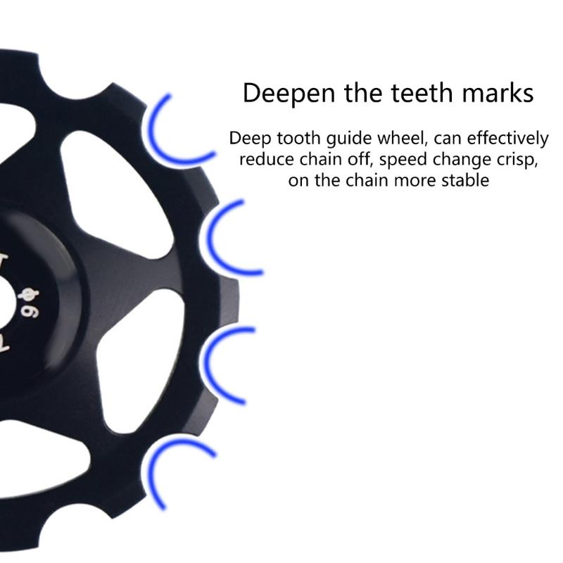 Bike Rear Derailleurs Pulleys Steel Bearing Pulleys 11T Aluminiums Alloys Jockeys Wheel Bike Part Easy Installation
