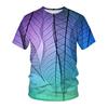 Summer Men's 3D Printed Crew Neck T-Shirt Fashion Versatile Trend Casual Breathable