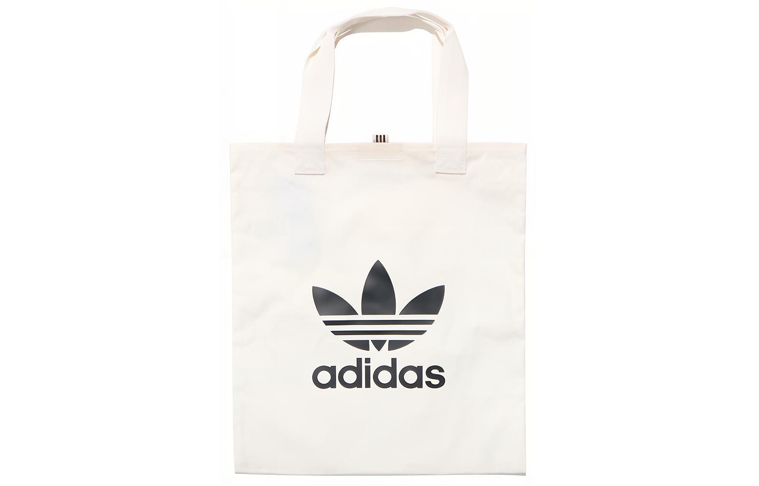 Adidas Originals Cotton Fabric Handbag, Tote Bag, Shopping Bag, Shoulder Bag Regular Unisex White BQ7569