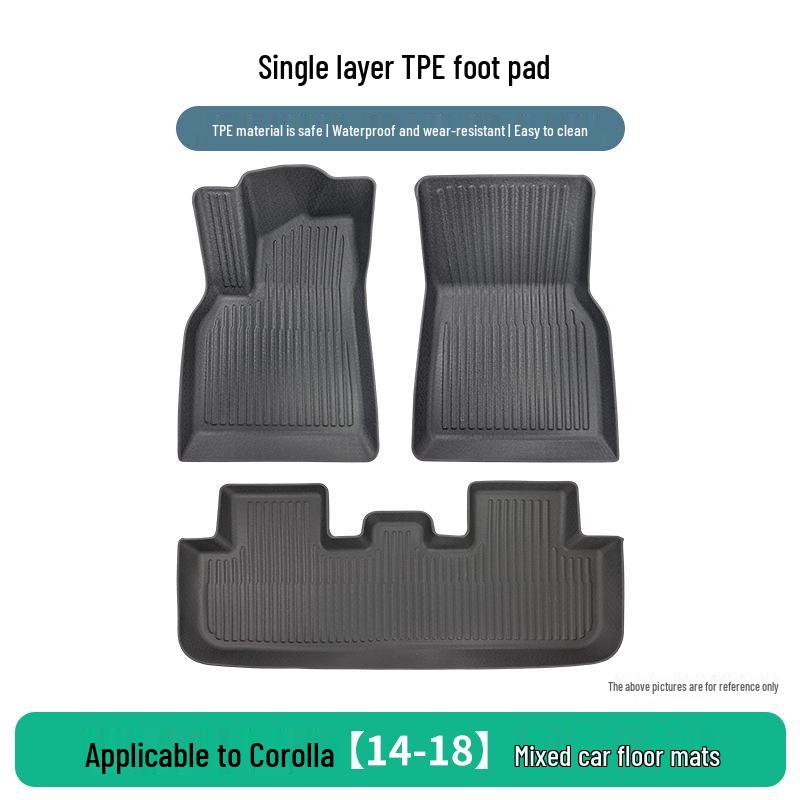 Toyota Corolla Hybrid 2014-2018 TPE Anti-Slip Rubber Floor Mats однослойный тпэ коврик для пола