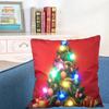 Luxurious Christmas Led Lights Linen Pillow Case For Festive Home Decor And Cozy Sofa