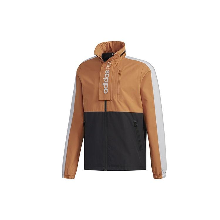 adidas neo M Cs wb 2 Detachable Splicing Sports Jacket Brown Men s FM0728 S