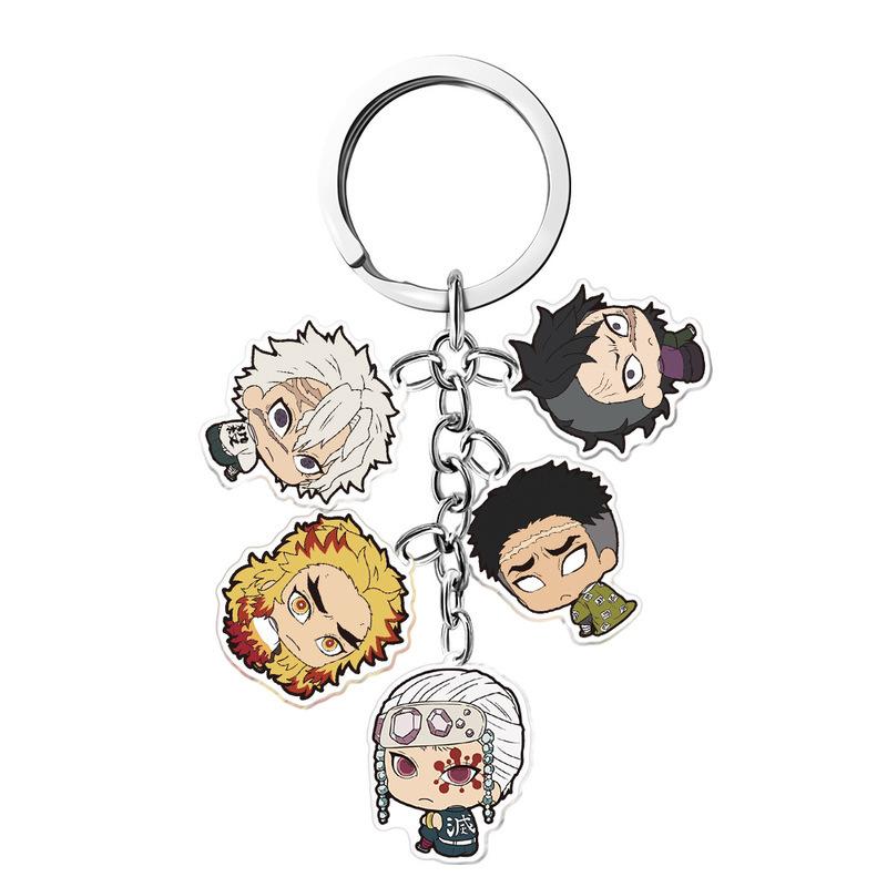 Anime Demon Slayer Acrylic Keychain Transparent Charm Manufacturer Direct Supply Multiple Styles Bulk Custom Beautiful Design
