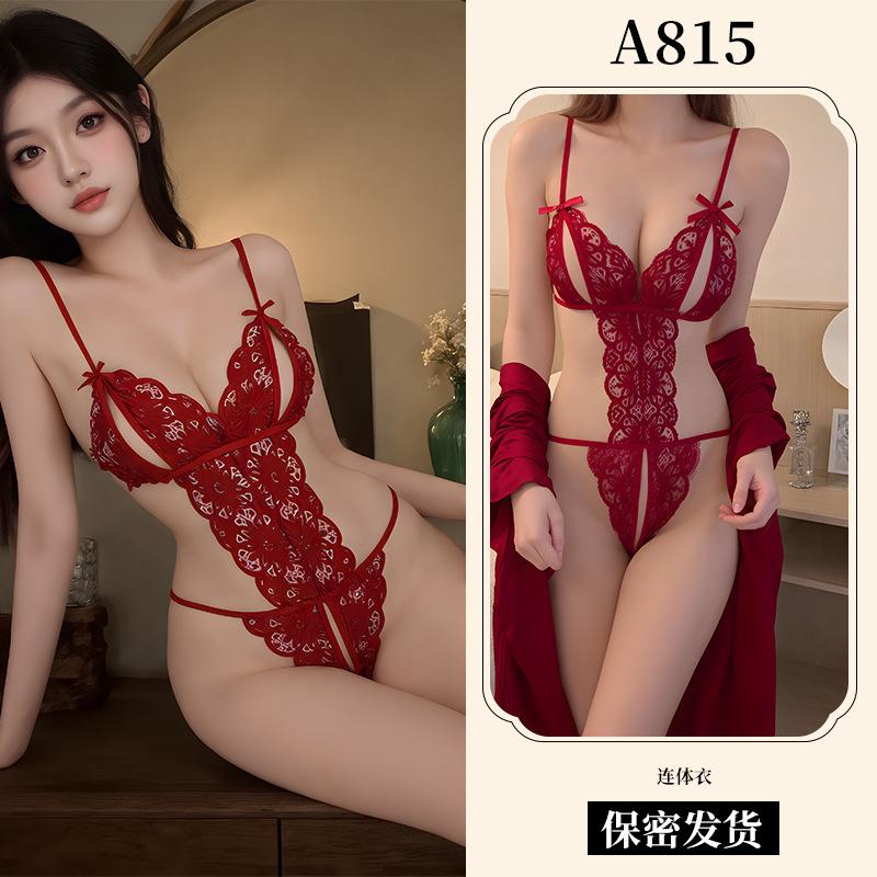 Sex Underwear Sexy Lace Onesie Women's Passion Suit Pure Desire Hollow Uniform Seduction A