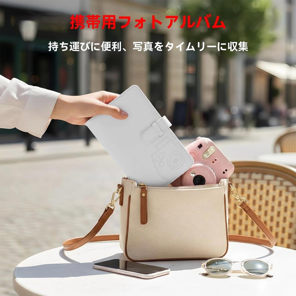 Photo Album Compatible with Fujifilm Instax Mini Instant PU Leather Cover Polaroid Compatible 96-Pocket 11/8/9/7s/25/70/90/50 Cameras, Photobook,