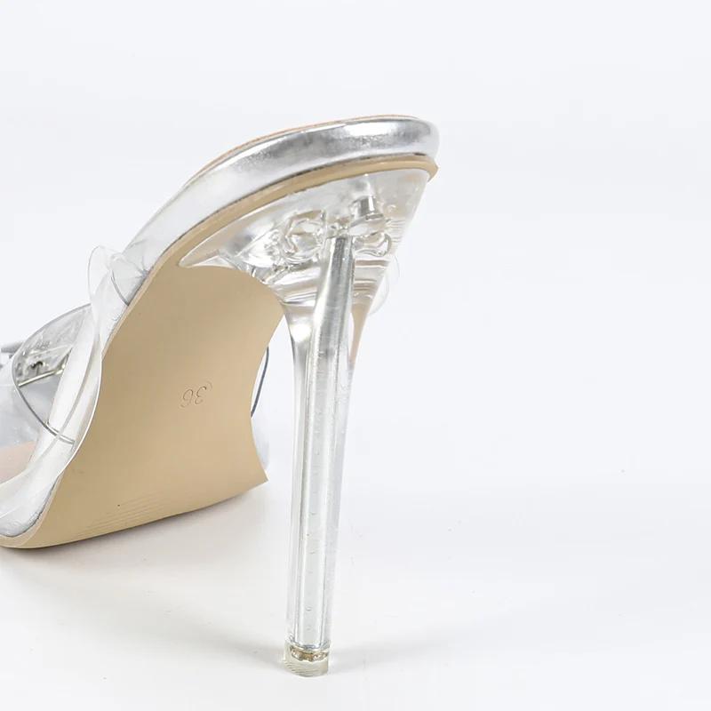 Modă PVC Transparent Curea cu Cataramă Vârf Pătrat Sandale de Damă Sexy Tocuri Înalte Subțiri Pantofi de Stripteuză Pantofi de Vară