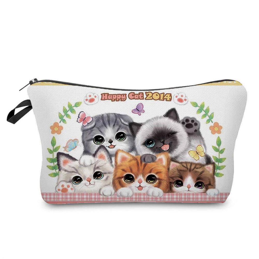 Women Flower Print Cosmetic Bag Toiletries Organize Travel Storage Case 6666