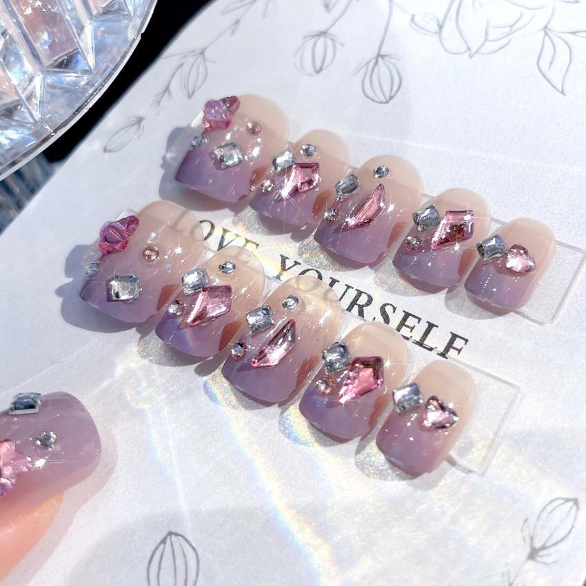 Wearing Hand Nail Nails Fashion Highgrade Pure Wind Rhinestone Nail Patch Style