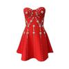 Skinny slim bandage dress hot-selling heavy industry hot diamond sleeveless tube top dress banquet party dress