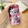 Phone Case: 2D Flat Design Suitable for iPhone 18 17 16 15 14 13 Pro Protective Case, Couple Style, Cherry Blossom White Cat, Christmas and Halloween 