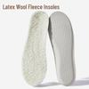 Qing Ruoxi Winter Warm Unisex Lamb Wool Fleece Latex Insoles