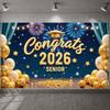 2026 Grad Background Star Decor Grad Event Display Graduation Banner Firework Design Senior Celebration Banner For Senior Indoor