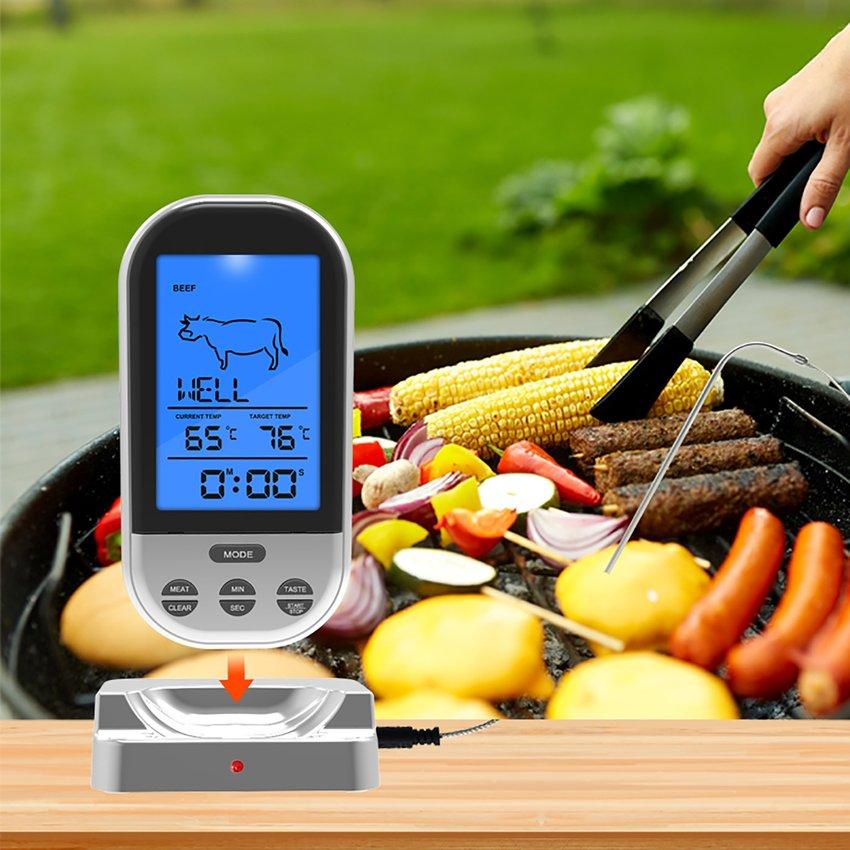 Buy Wireless Digital Meat Thermometer For Grill Smoker BBQ Food Oven