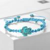 Braccialetti Intrecciati Bohémien in Pietra Naturale da 4 mm Braccialetto Fatto a Mano con Ciondolo Tartaruga Gioielli alla Moda Curativi Regali per Uomini Donne