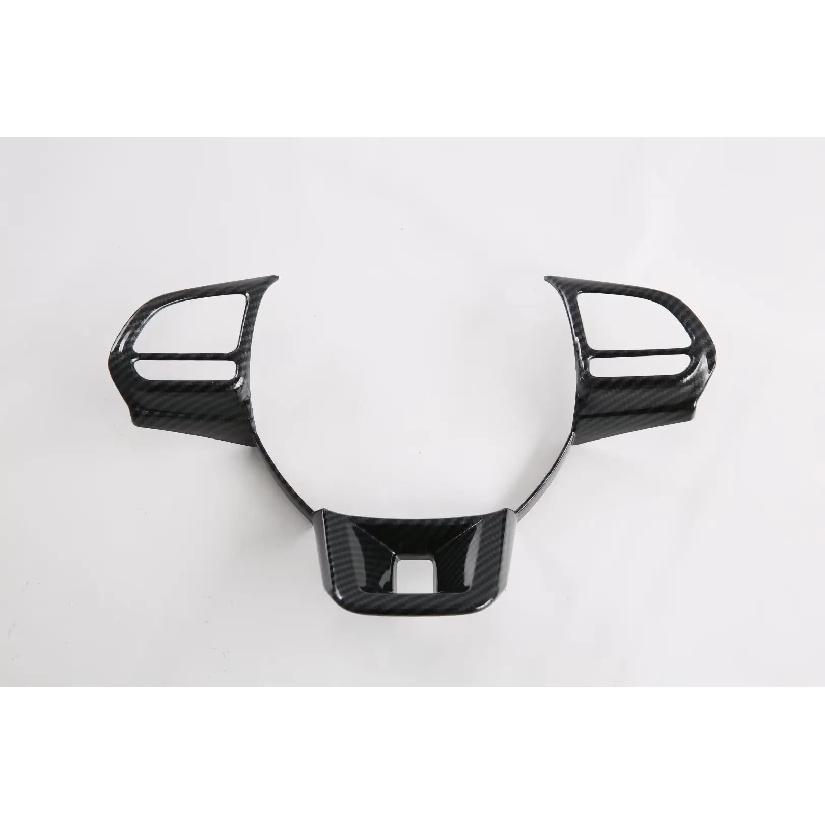 For MG HS ZS 2018      ABS Carbon Fiber Steering Wheel Buttons Cover Trim Frame Sticker Car Accessories