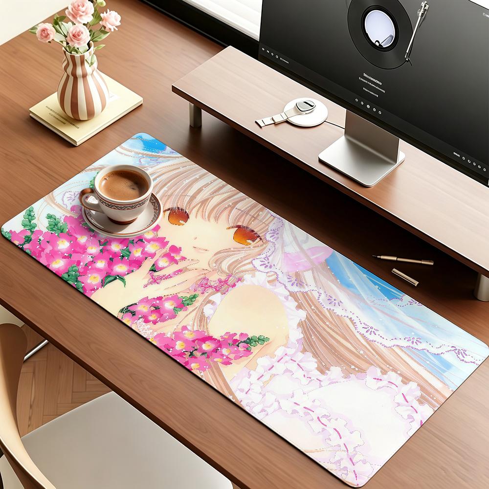 Cartoon C-Chobits Mouse Pad Anti Slip Rubber Edge Locked Thickened Laptop Gaming Desk Mat