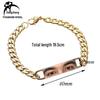 Stainless Steel Curved Plate Photo Bracelet - Personalized Engraved Couple Design