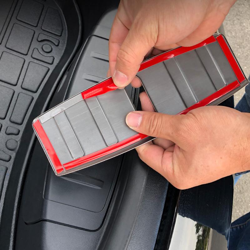 Stainless Steel Front Storage Box Protection Plate Protective Patch Modification For Tesla Model 3