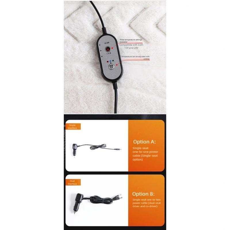 (1) Car heating seat cushion winter car electric heating seat cushion cover speed heating