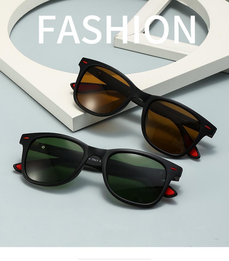 New Travel Vacation Polarized Sunglasses Men Sun Glasses Classic Casual Sports Glasses Fashionable Personalized Style Rice Studs