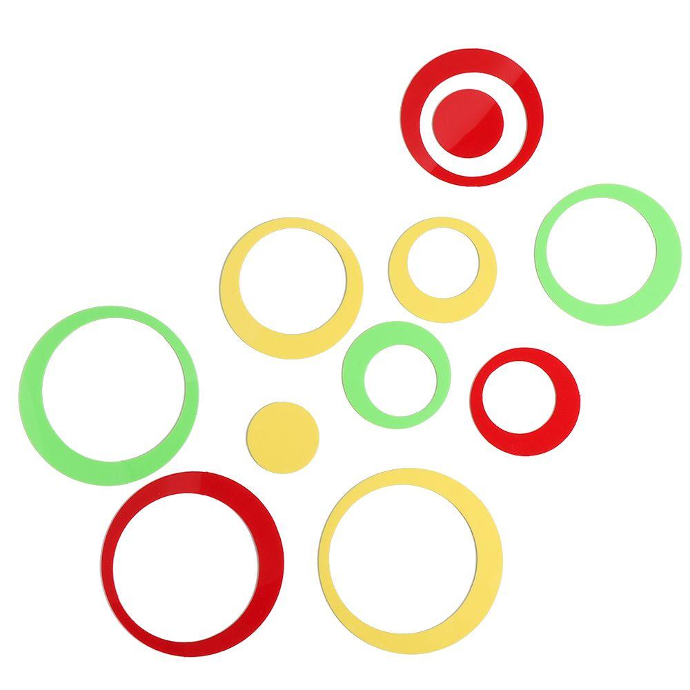 5PCS/Set Acrylic TV Background Home Decor Round Decals 3D Circles Wall Stickers Mural