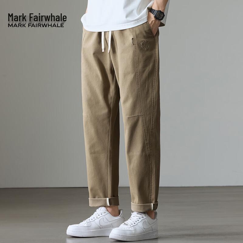 Mark Fairwhale Men's Cotton Blend Casual Elastic Waist Pants