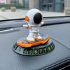 Yousheng Obrotowa Ozdoba na Deskę Rozdzielczą Astronauta 2 w 1 Luminous Cyfrowa Tablica z Numerem Parkingowym z Antypoślizgową Podstawą Akcesoria do Wnętrza Samochodu dla Wszystkich