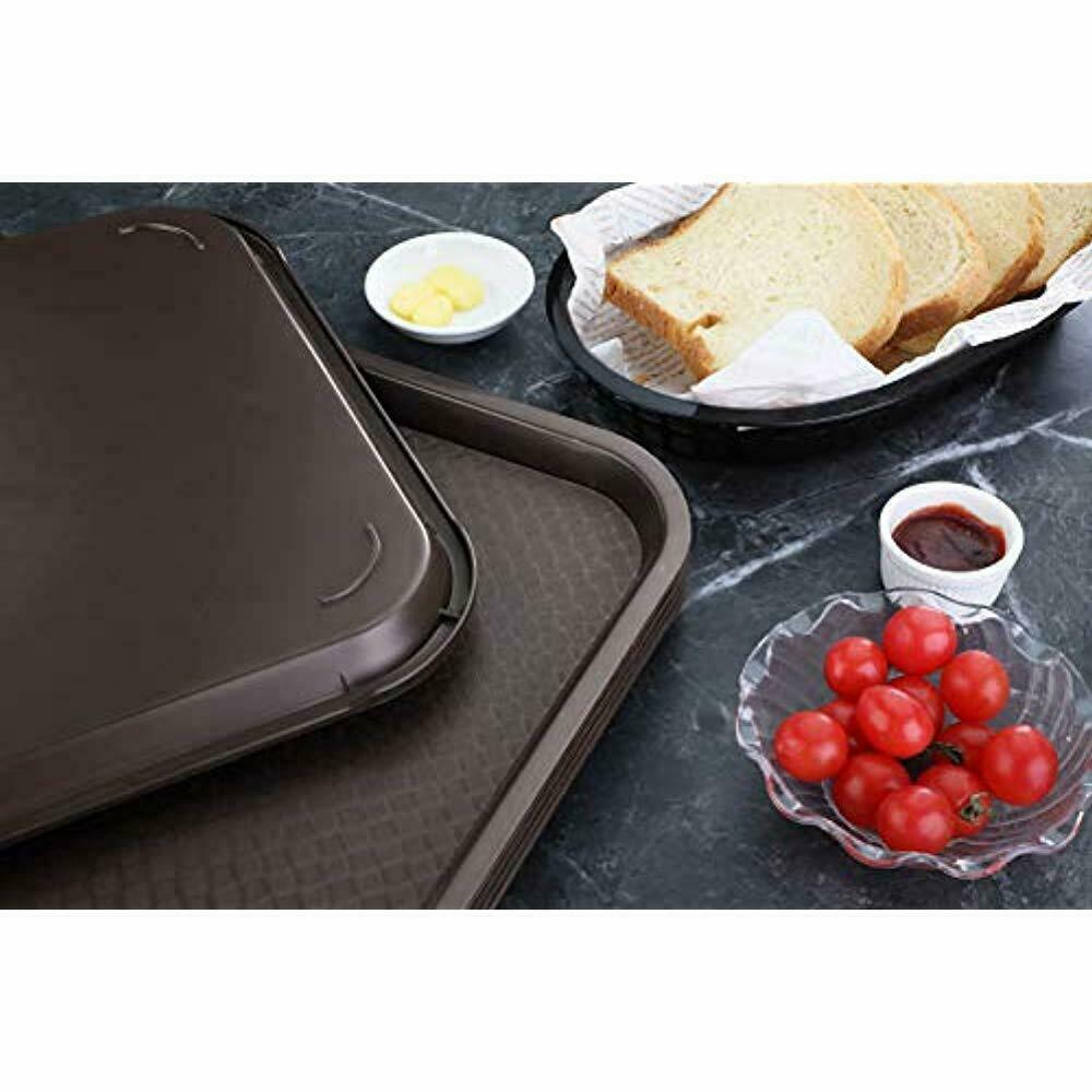 Serving Trays 24395 Brown Plastic Fast Food Tray, 12 By 16-Inch, (Set Of 6)
