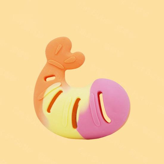 Silicone Shrimp Meat Cat Toy Kitten Food Leakage Treat Dispensing Chew Toy Indoor Cats Teething Cleaning Interactive Boredom Enrichment