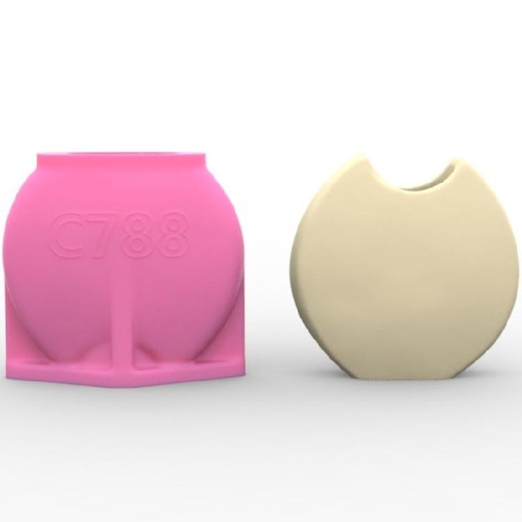 Personalized Gift and Decor Vase Mould Abstract Face Shape Vase Silicone Mold Creative Flower Pots Home Ornament Moulds