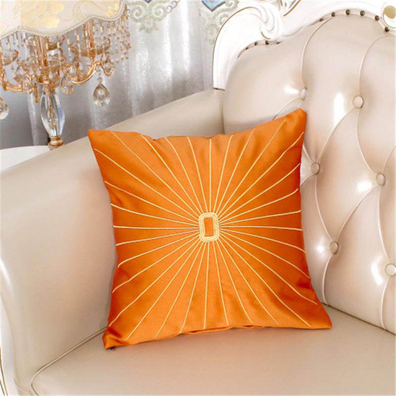 

45x45cm Solid Color Embroidered Pillow Case Decorative Cushion Cover Home Jacquard Living Room Bedroom Sofa Waist Pillow
