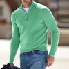 Autumn Winter Men's Knit Pullovers Solid Color Half Zipper Sweaters Men Oversized Breathable Streetwear Knitted Sweater