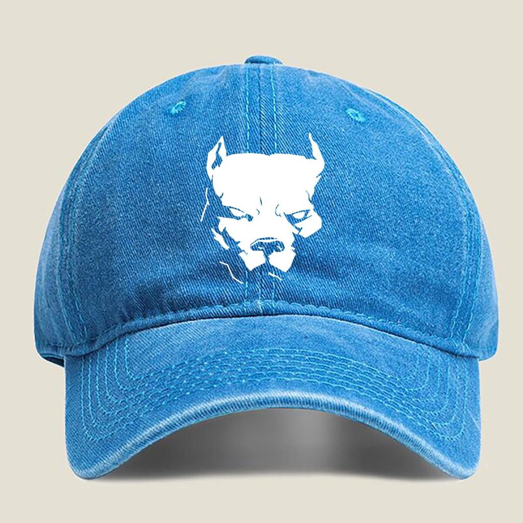 Devilish Face Silhouette Fashion Washed Baseball Cap Hat Outdoor Activities