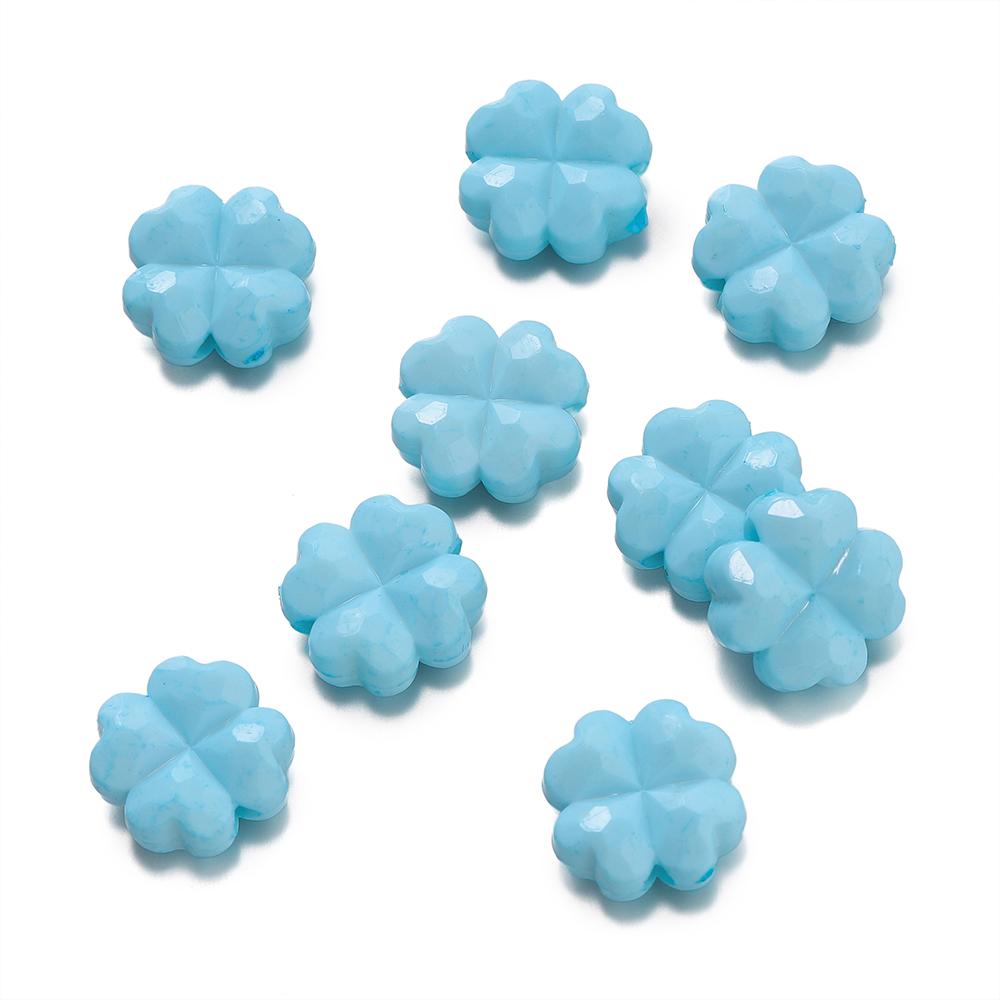 20pcs/Lots Acrylic Colored Bead DIY Bracelets Necklaces Flower Shape Spacer Loose Beads for Jewelry Making DIY Earring Supplies